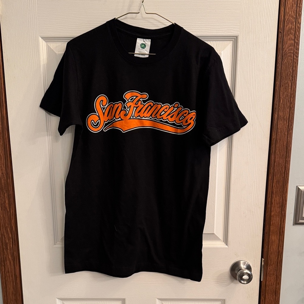 Classic Black Tee with Orange San Francisco‎ Script